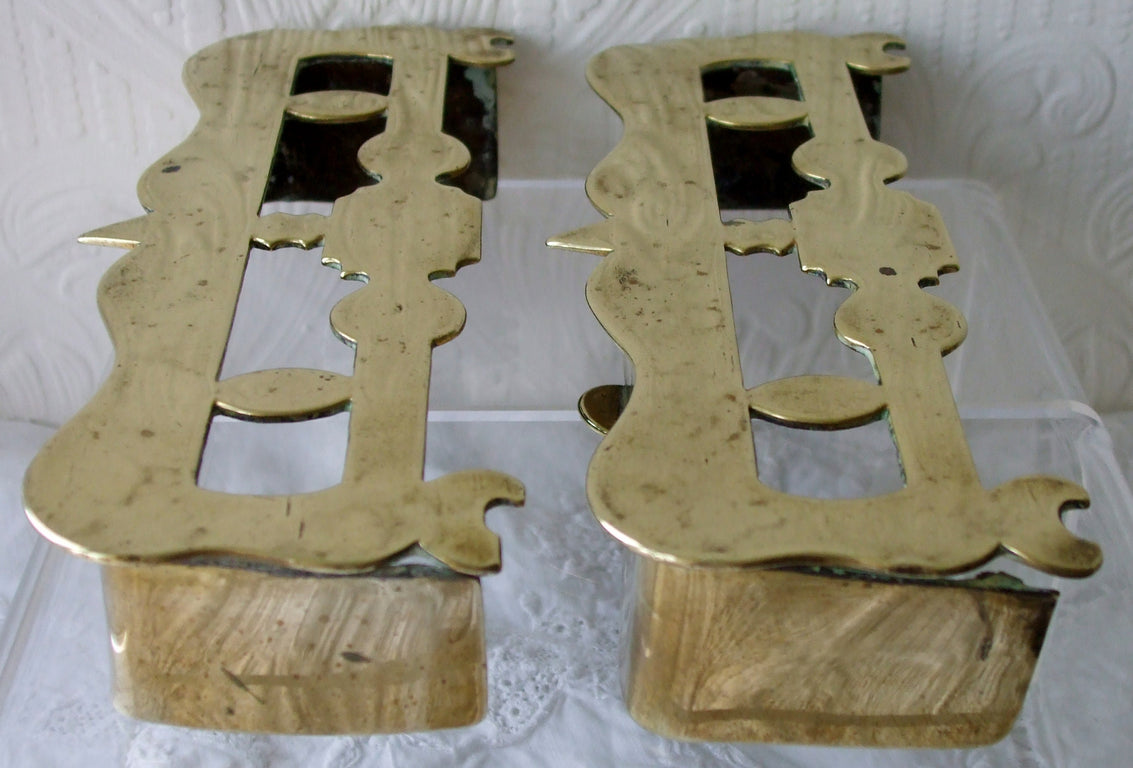 Pair of Antique English Victorian Miniature Brass Fenders