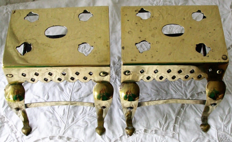 Pair Miniature Brass Footmen 1a