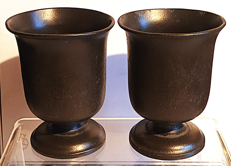Pair Norfolk 112 Pewter Goblets 1c