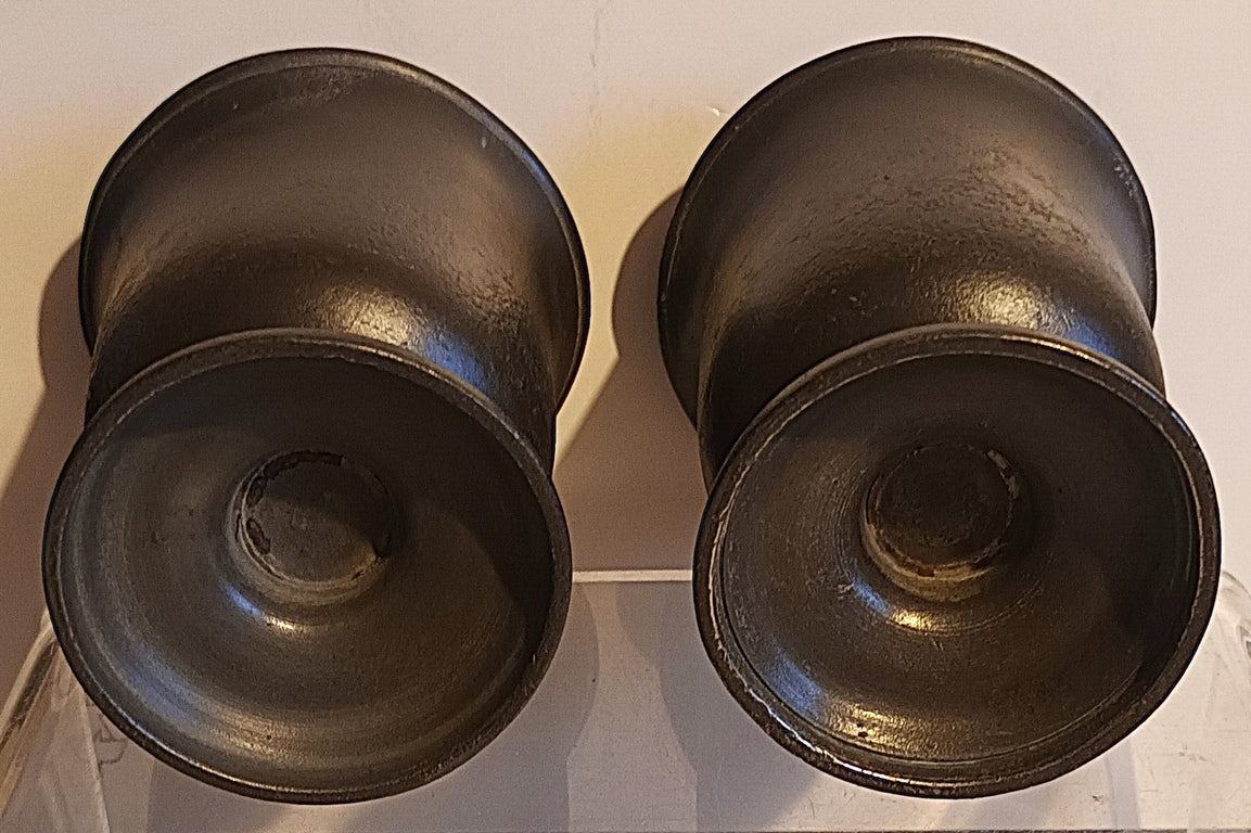 Pair Norfolk 112 Pewter Goblets 1e