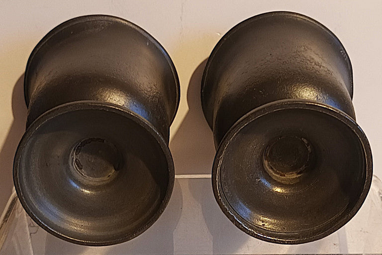 Pair Norfolk 112 Pewter Goblets 1e
