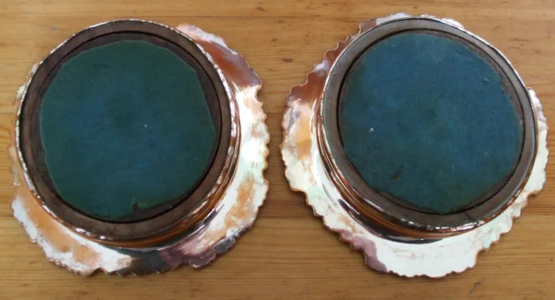Pair of Antique English Georgian Old Sheffield Plate Wine Coasters