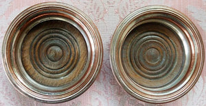 Pair of Antique Georgian Old Sheffield Plate Sauce Coasters