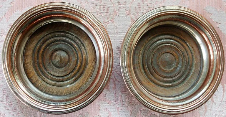 Pair of Antique Georgian Old Sheffield Plate Sauce Coasters