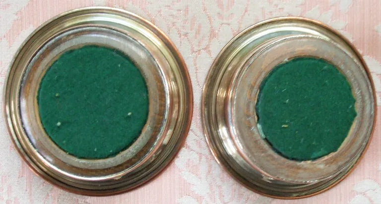 Pair of Antique Georgian Old Sheffield Plate Sauce Coasters