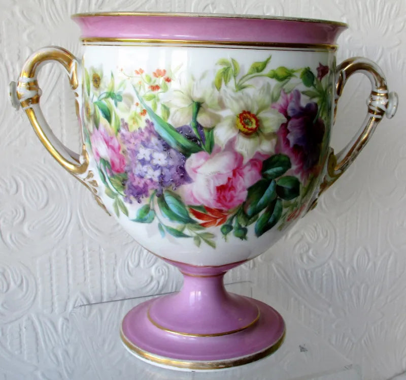 Pair of Antique French { Paris } Porcelain Vases