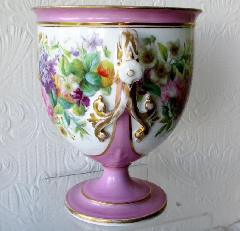 Pair of Antique French { Paris } Porcelain Vases