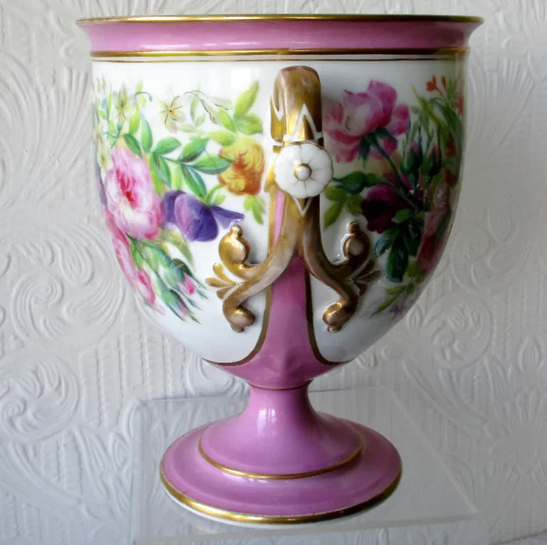 Pair of Antique French { Paris } Porcelain Vases