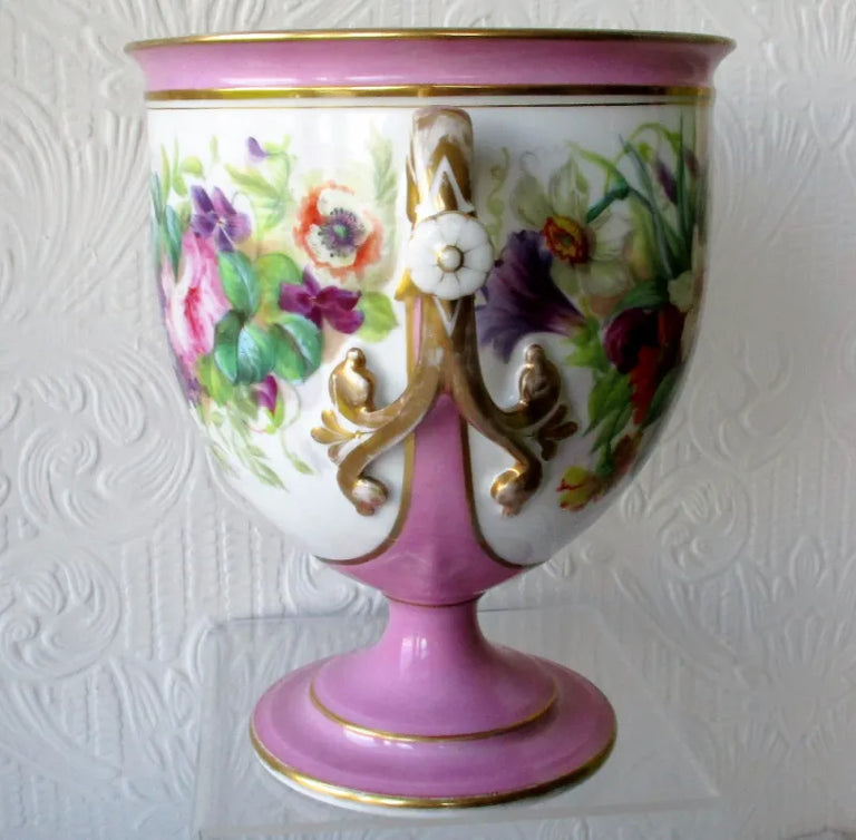 Pair of Antique French { Paris } Porcelain Vases