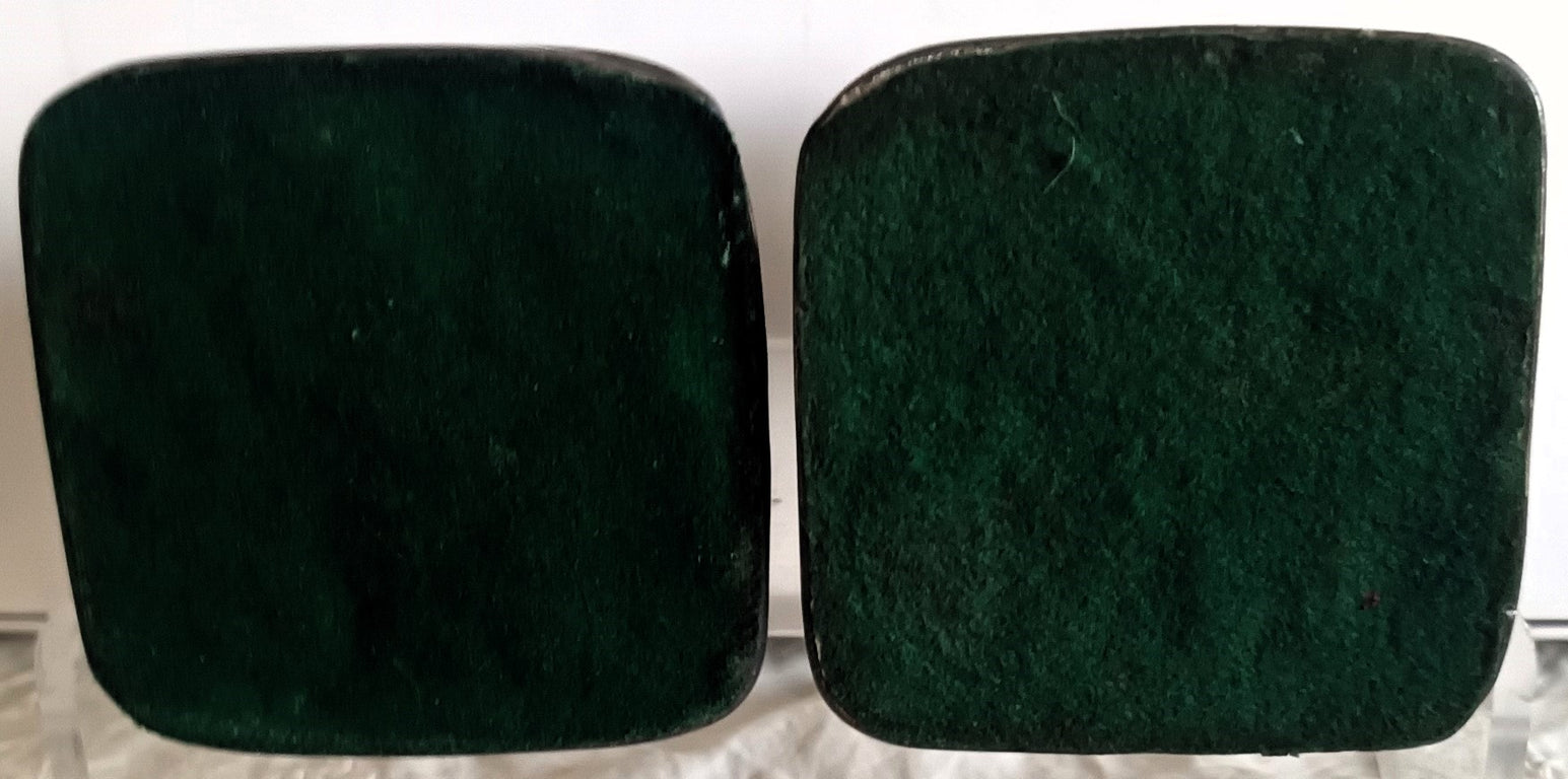 Pair Pewter - Tortoiseshell Candlesticks 1f