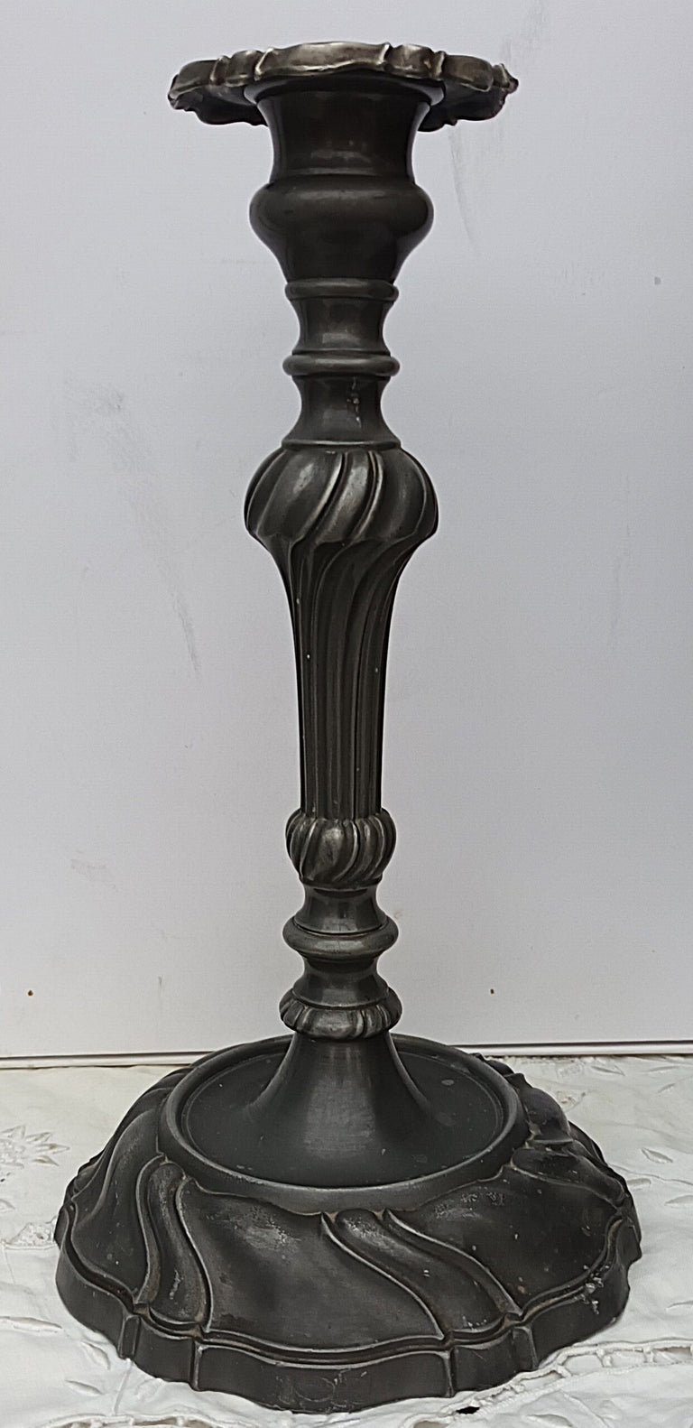 Pair of Antique Victorian Pewter 