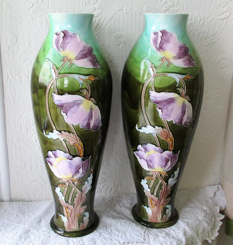 Pair of Antique French Faience 