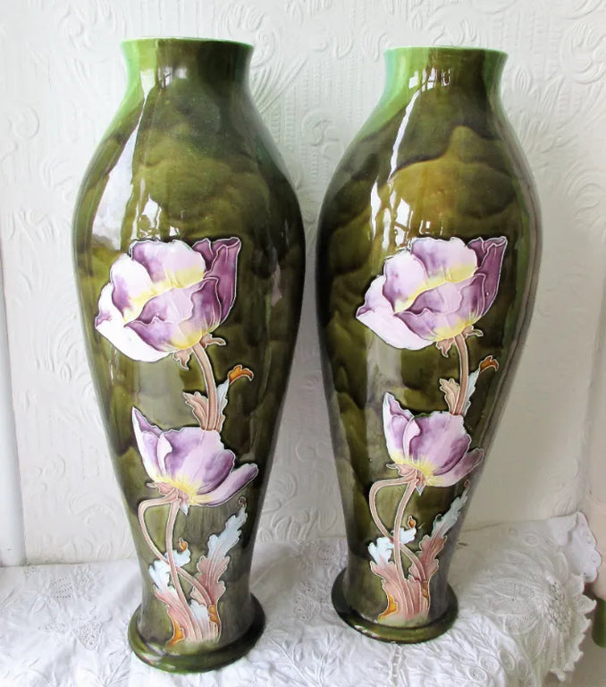 Pair of Antique French Faience 