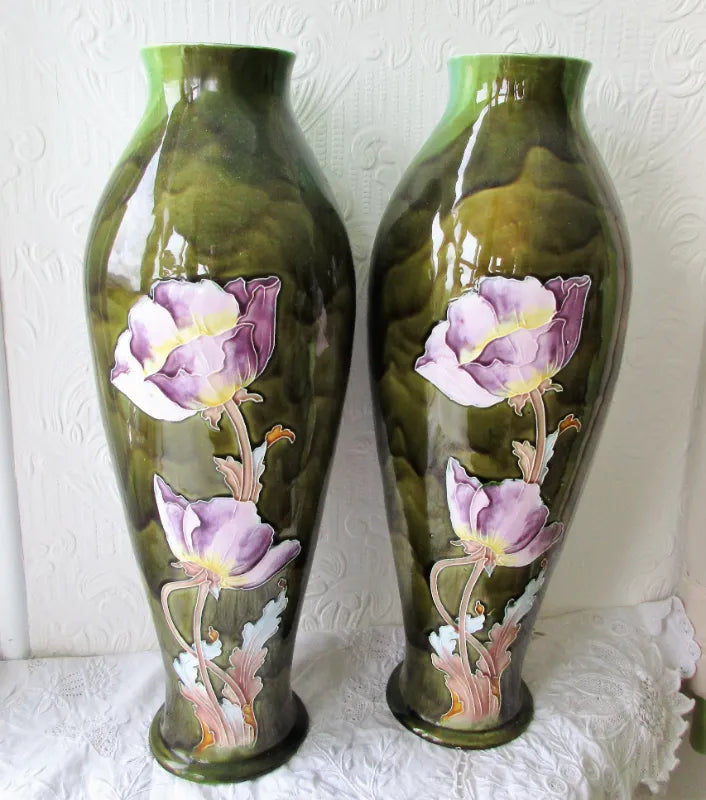 Pair of Antique French Faience 