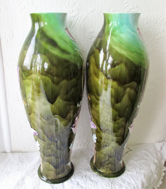 Pair of Antique French Faience 