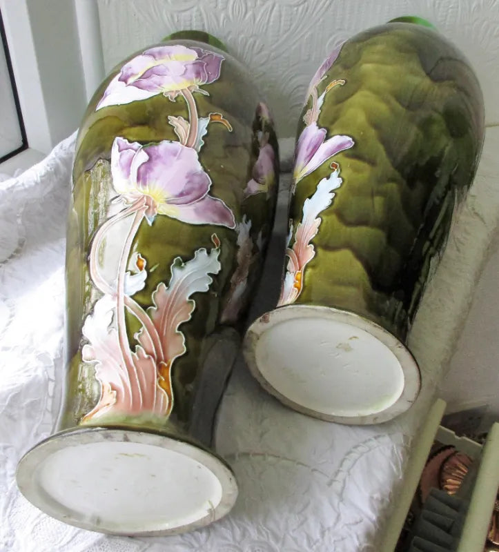 Pair of Antique French Faience 