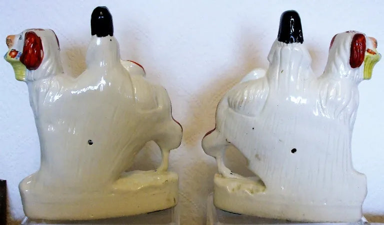Pair of Antique Victorian Staffordshire Figures ~ 