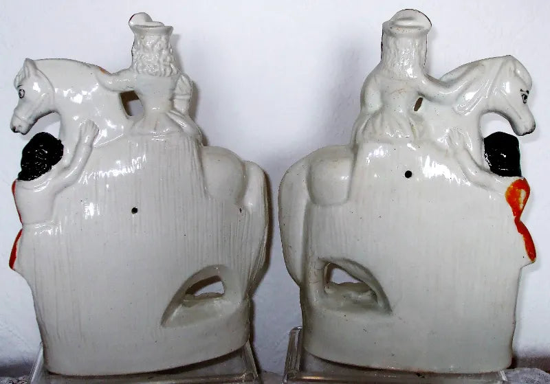 Pair of Antique Victorian Staffordshire Figures ~ 