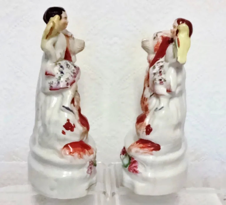 Pair of Antique Victorian Staffordshire Figures 