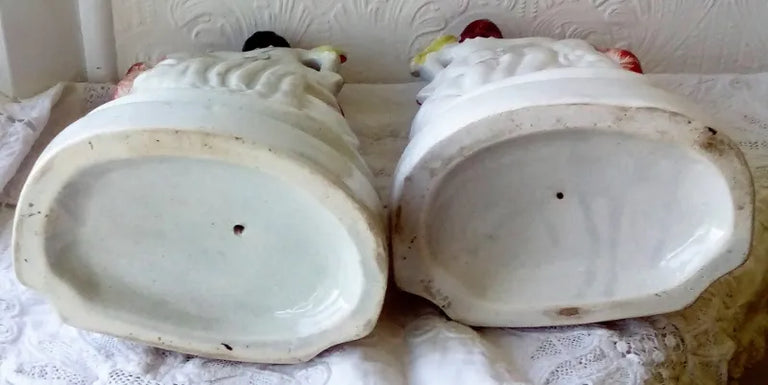 Pair of Antique Victorian Staffordshire Figures 