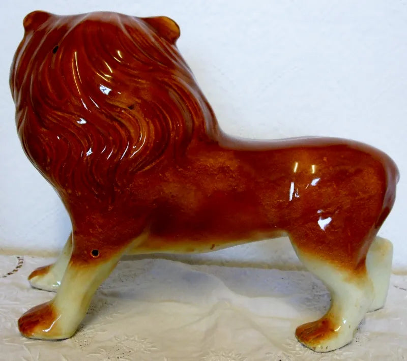 Pair of Antique Victorian Staffordshire Lions