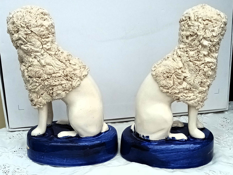 Pair Staffordshire Poodles 1c AA