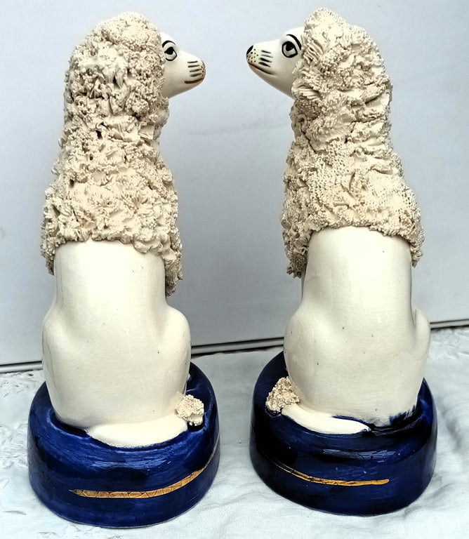 Pair Staffordshire Poodles 1d