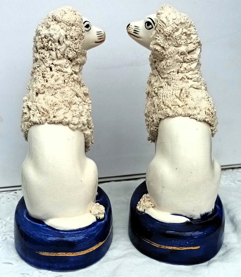 Pair Staffordshire Poodles 1d