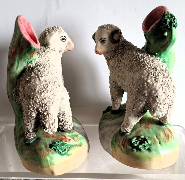 Pair Staffordshire Sheep 1c