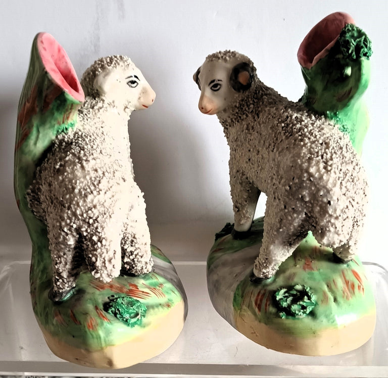 Pair Staffordshire Sheep 1c