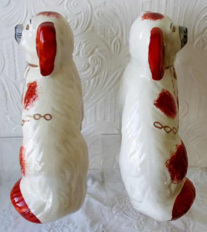 Pair of Antique Victorian Staffordshire Pottery 