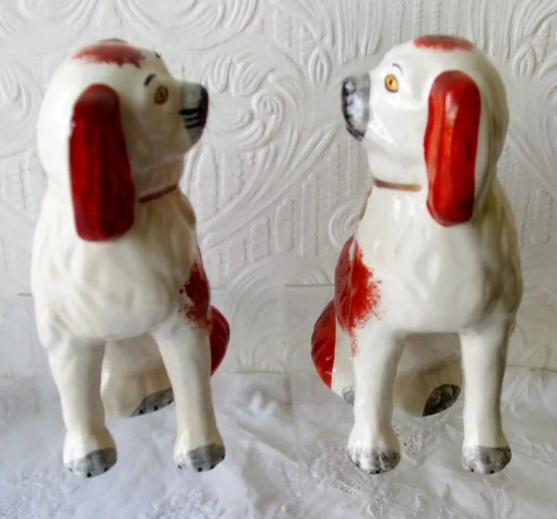 Pair of Antique Victorian Staffordshire Pottery 