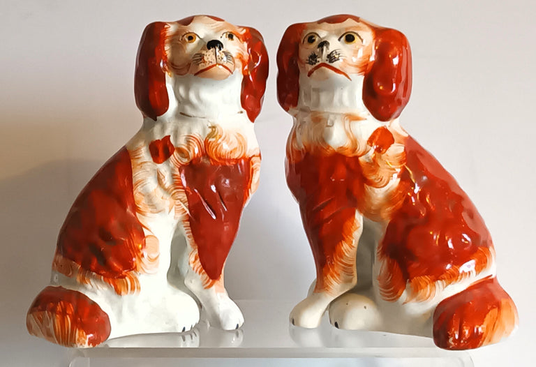 Pair Staffordshire Spaniels H2482 H2483