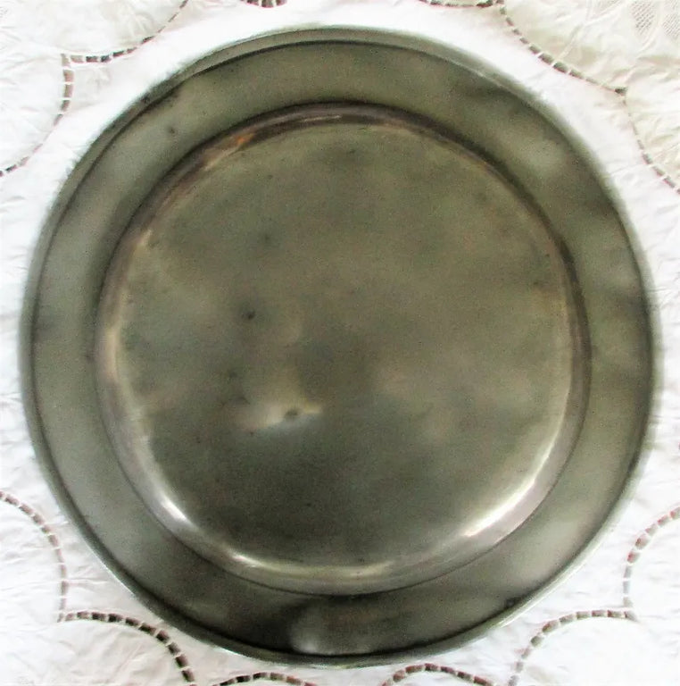 Pair of Antique English Georgian Pewter Chargers