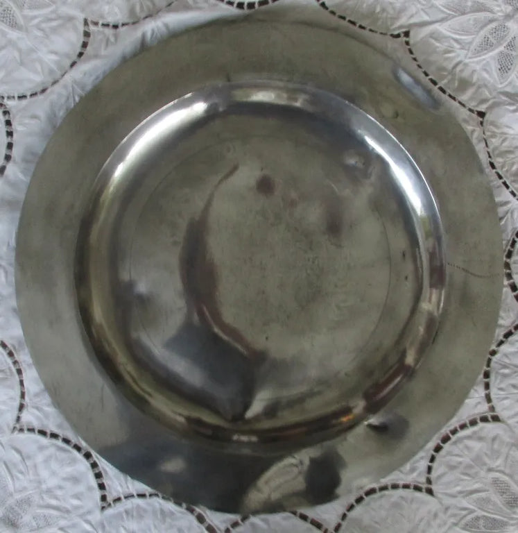 Pair of Antique English Georgian Pewter Chargers