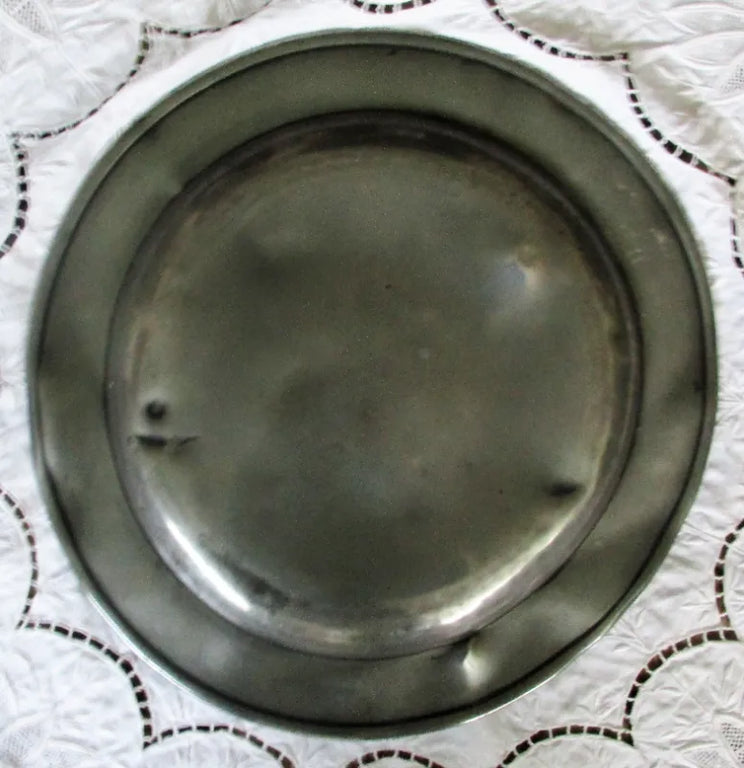Pair of Antique English Georgian Pewter Chargers