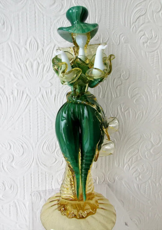 Pair of Vintage Italian Venetian Glass Figurines