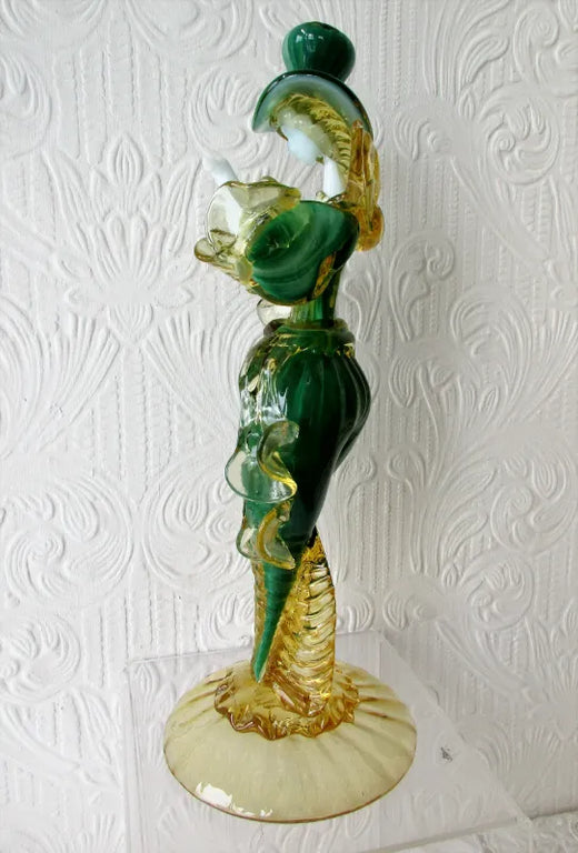 Pair of Vintage Italian Venetian Glass Figurines