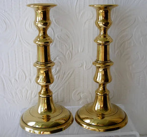 Pair Victorian Brass Candlesticks 10