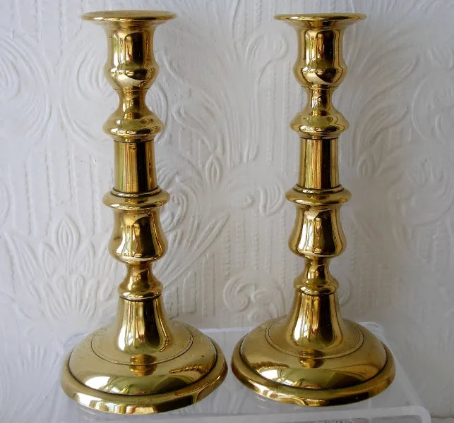 Pair Victorian Brass Candlesticks 10