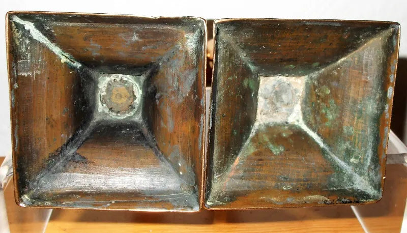 Pair of Antique English Victorian Brass Candlesticks