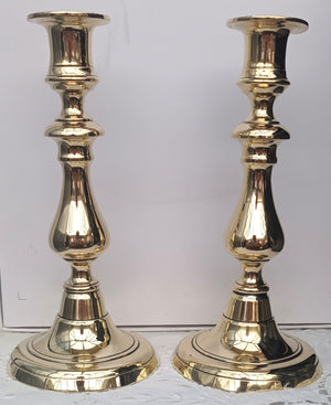Pair Victorian Brass Candlesticks 31a