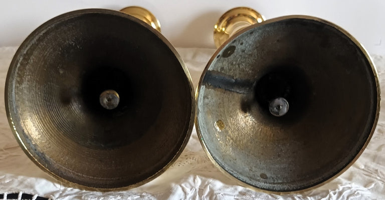 Pair of Antique Victorian Brass Candlesticks