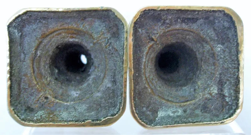 Pair of Antique English Victorian Brass Tapersticks
