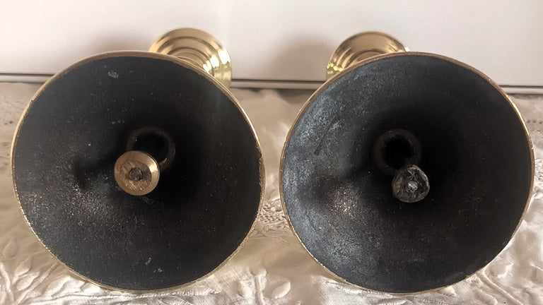 Pair Victorian Desk Candlesticks 1b