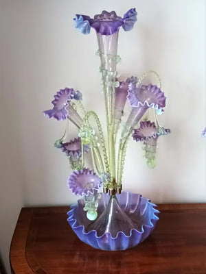 Lavender and Green Epergne 1