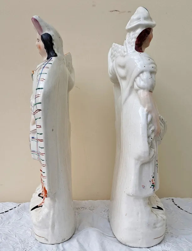 Pair of Antique Victorian Staffordshire 