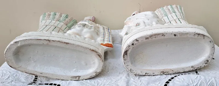 Pair of Antique Victorian Staffordshire 