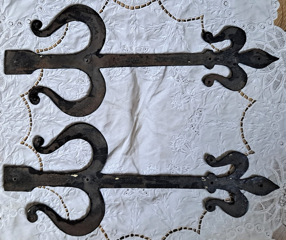 Pair of Wrought Iron Hinges 2b