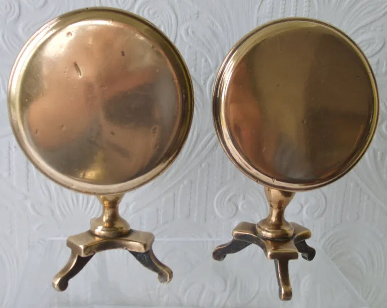 Pair Brass Candle Reflectors
